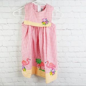 Good Lad of Philadelphia Pink Plaid Flamingo Summer Dress size 5